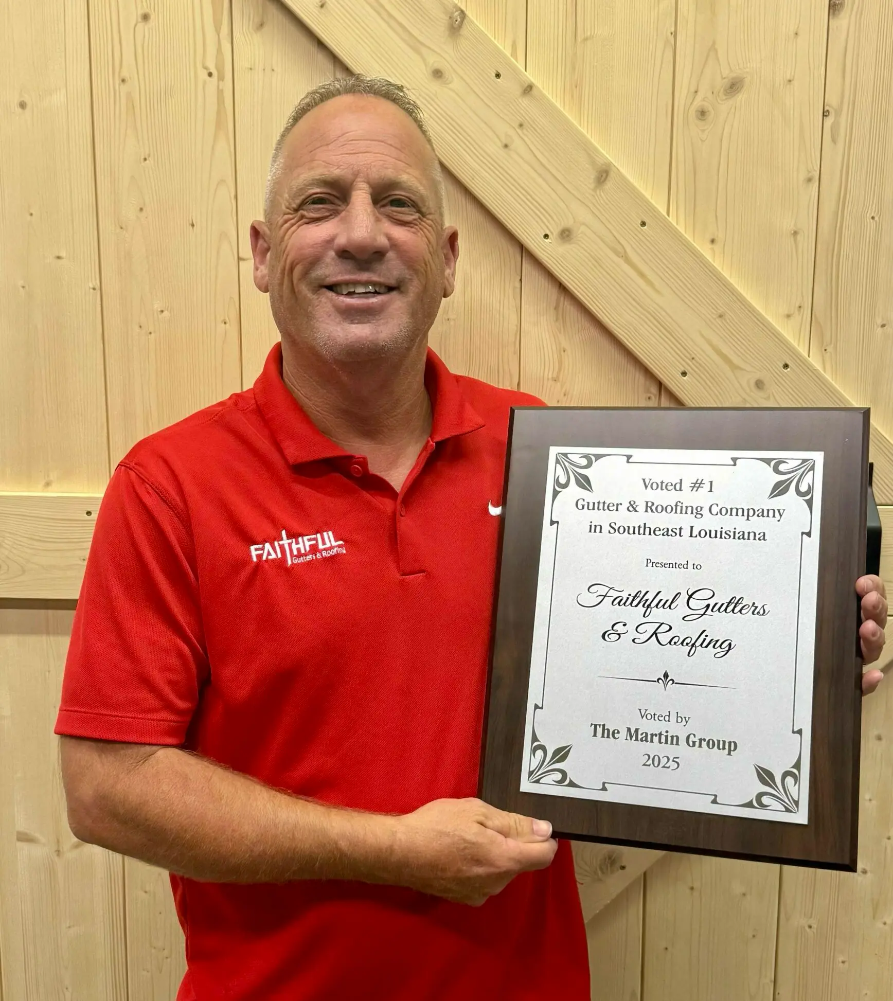 Faithful Gutters team with #1 award